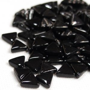 glas mosaik trekanter 1 cm sort