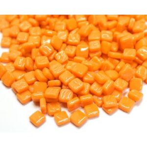 orange 8x8 mm glasmosaik