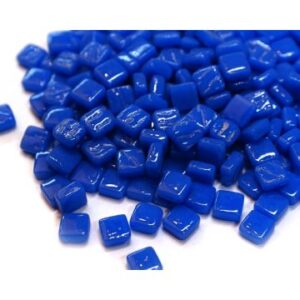 klar blå 8 x8 mm glas mosaik