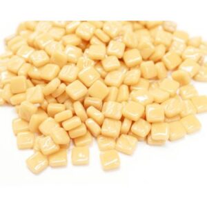 varm sand beige glas mosaik 8 mm firkantet