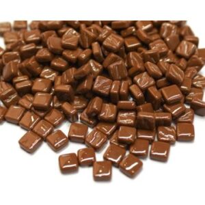 brun glas mosaik 8 mm