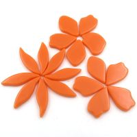 orange glas blade til blomster mosaik