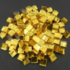 guld spejl mosaik 10 x 10 mm