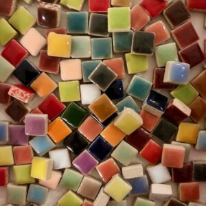 keramiske mosaikstifter 10 x 10 mm glaseret keramik i forskellige farver